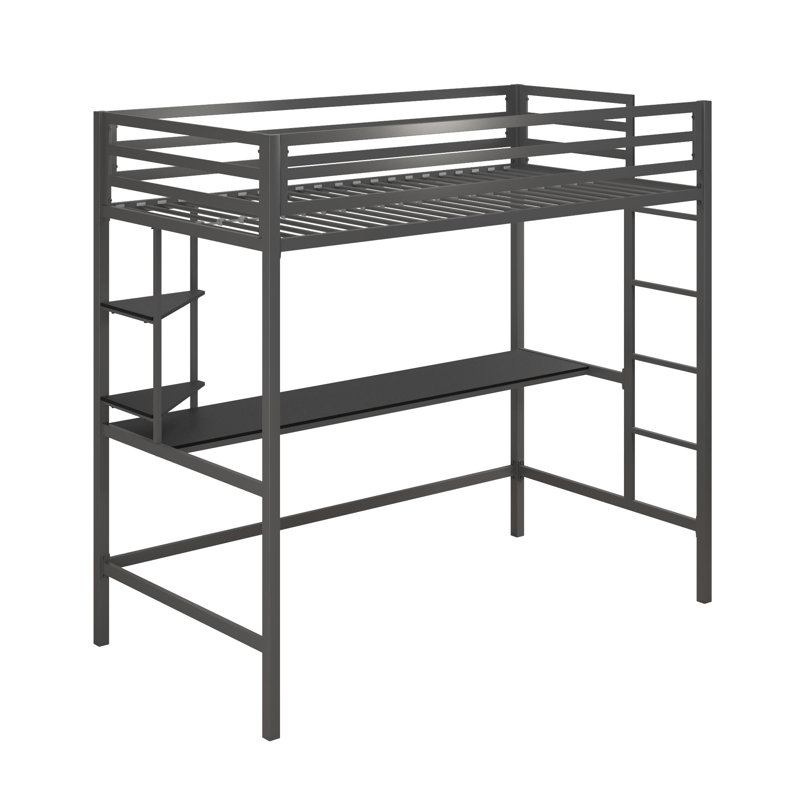 Novogratz Maxwell Metal Loft Bed with BuiltinDesk by Novogratz & Reviews Wayfair